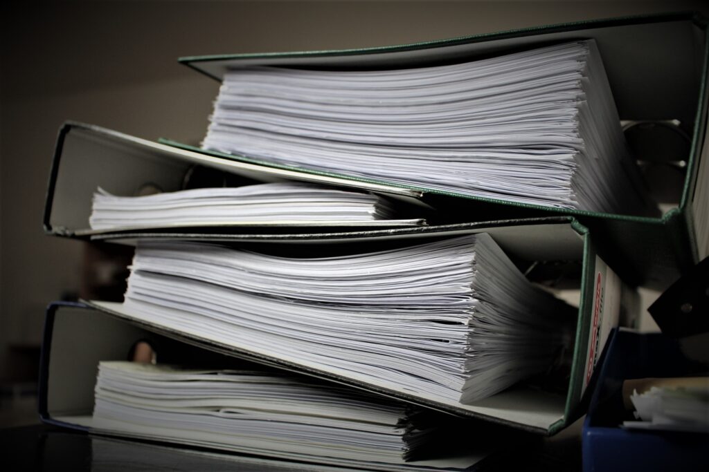 Folders of documents
